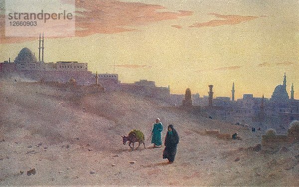 Die Zitadelle und Kairo von Osten  um 1880  (1904). Künstler: Robert George Talbot Kelly.