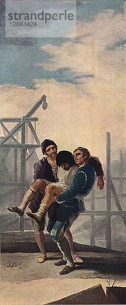 Der verletzte Freimaurer  1786-1787 (1939). Künstler: Francisco Goya.