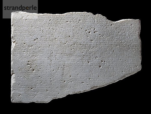 Griechische Inschrift (Der Parianische Marmor)  264-263 v. Chr. Künstler: Unbekannt.