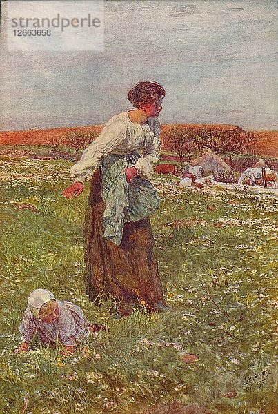 Die Mutter mit dem Kind  um 1903  (um 1915). Künstler: Lionel Percy Smythe.