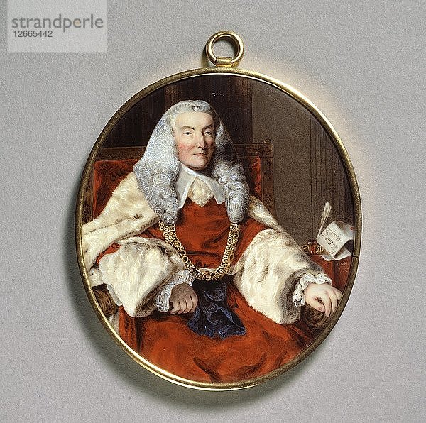 Porträt von Sir William Murray  1. Earl of Mansfield  18. Jahrhundert. Künstler: William Russell Birch.