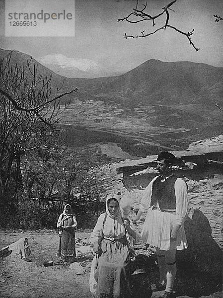Blick auf den Berg Parnassus  1913. Künstler: Unbekannt.
