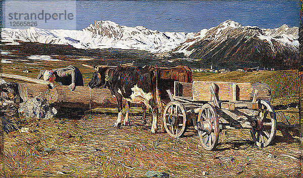Vacche aggiogate (Kühe an der Tränke)  1888.