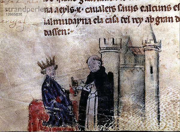 Jaime I. der Eroberer (1208-1276)  König von Aragonien und Katalonien mit Miquel Fabra  Mönch der ?