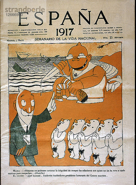 Titelseite der Zeitschrift España (Spanien)  Madrid  1917.