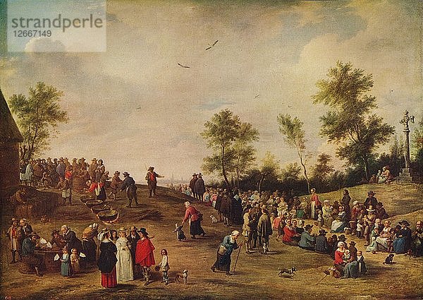 Das Dorffest  nach 1846  (um 1915). Künstler: Unbekannt.