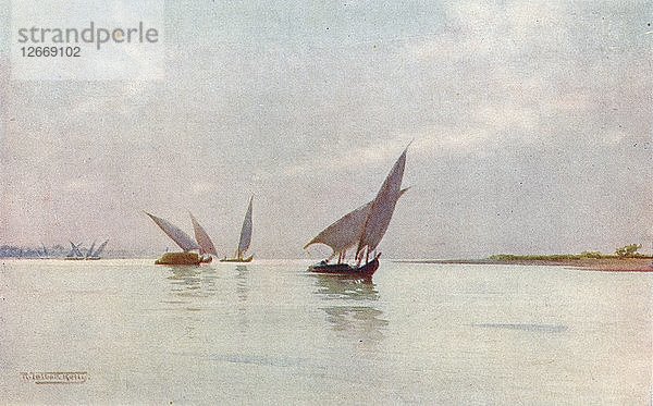 Ein silberner Tag auf dem Nil  um 1880  (1904). Künstler: Robert George Talbot Kelly.