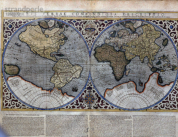 Atlas von Gerardus Mercator  1595. Weltkarte.