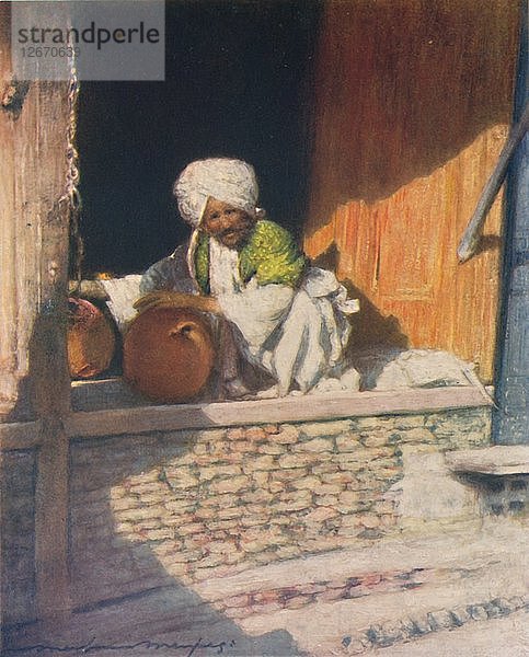 Ein Töpfer  1905. Künstler: Mortimer Luddington Menpes.