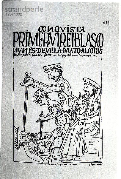 Tod von Blasco Nunez de Vela  Vizekönig von Peru  durch die Hand von Gonzalo Pizarro im Jahr 1546  illustra?