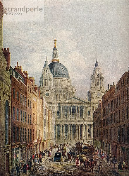 St. Pauls Cathedral  Blick auf Ludgate Hill  London  1925. Künstler: Lloyd Brothers.