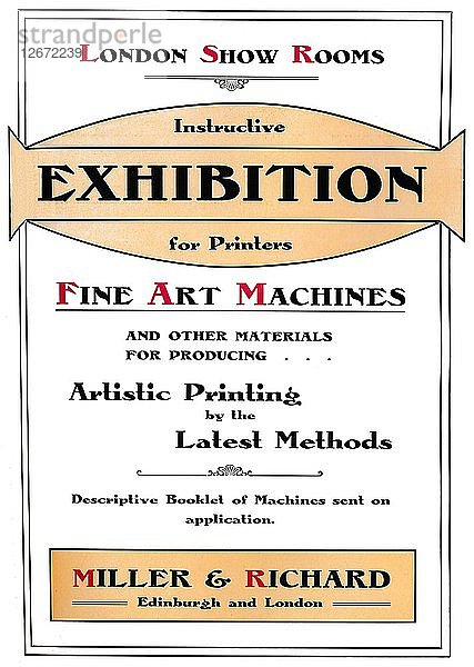 London Show Rooms - Lehrreiche Ausstellung für Drucker  1907. Künstler: Miller & Richard.