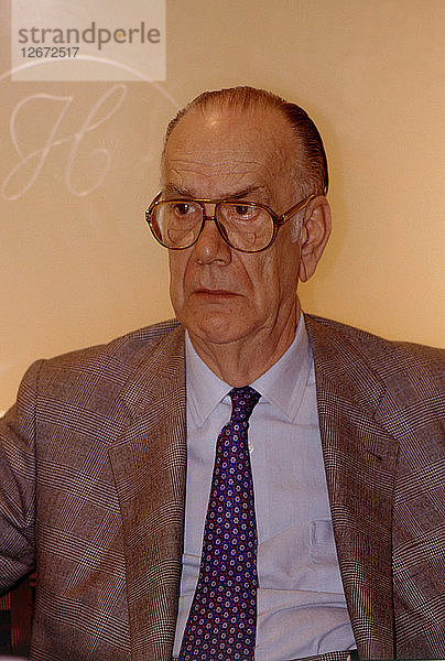 Camilo Jose Cela (1916-2002)  spanischer Schriftsteller und Nobelpreisträger für Literatur  Porträt 1991.