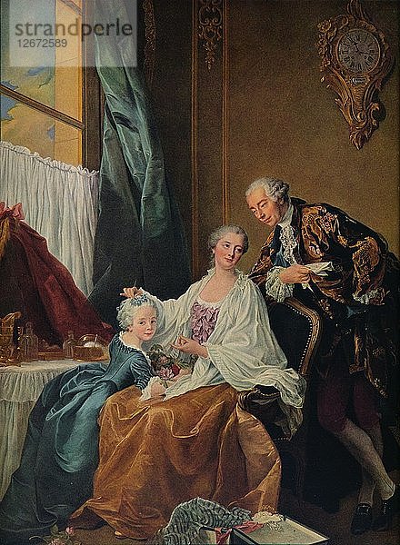 Familienporträt  1756. Künstler: Francois Hubert Drouais.