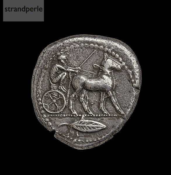 Antike griechische Silbermünze  480 v. Chr. Künstler: Unbekannt.