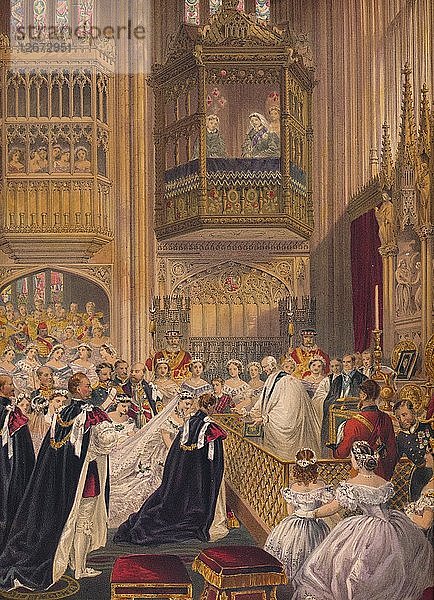 Die Heirat  1863. Künstler: Robert Dudley.