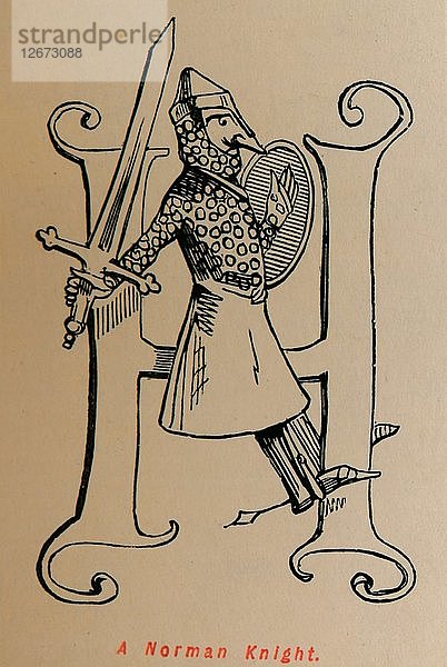 Ein normannischer Ritter  um 1860  (um 1860). Künstler: John Leech.
