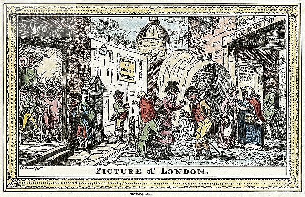 Bild von London  1820. Künstler: George Cruikshank.