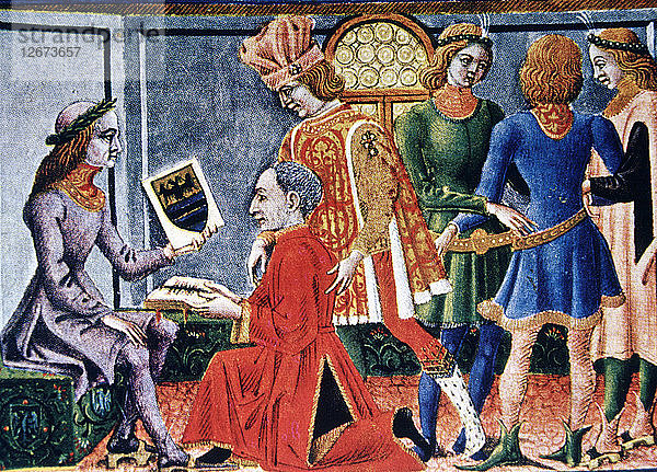 Kaiser Friedrich III. erhält von dem Astronomen G. Bianchini das Buch Tabulae Astrologiae  ?