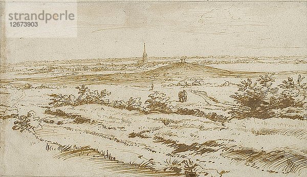 Landschaft bei Appeldoorn  1680. Künstler: Constantijn Huygens.