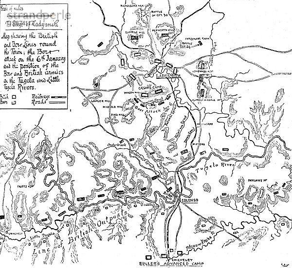 Die Belagerung von Ladysmith  um 1899  (1902). Künstler: Unbekannt.