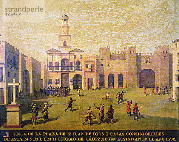 Platz San Juan de Dios im Jahr 1596.