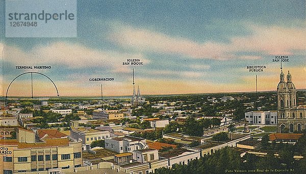 Panorama von Barranquilla (Zentraler Sektor)  um 1940. Künstler: Unbekannt.