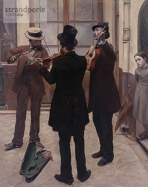Les Musiciens (Musiker in einem Innenhof)  1883.