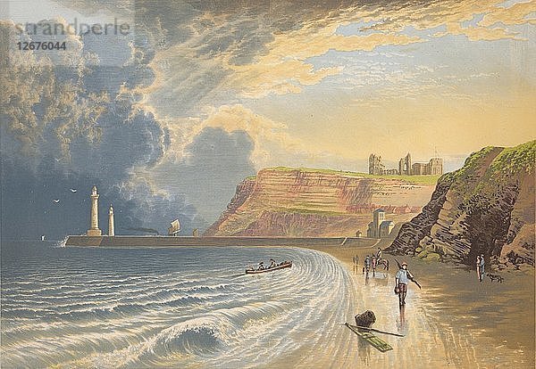 Whitby Abbey  um 1880  (1897). Künstler: Alexander Francis Lydon.