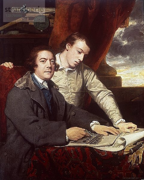 James Paine  Architekt und sein Sohn  James  1764. Künstler: Sir Joshua Reynolds.