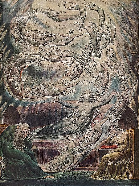 Königin Katherines Traum  um 1825. Künstler: William Blake.