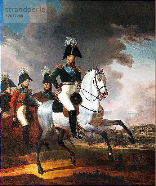 Reiterporträt von Kaiser Alexander I. (1777-1825).