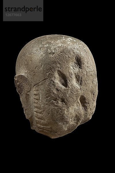 Kopf der Statue des Gottes Min  Naqada II  ca. 3700 bis 3200 v. Chr. Künstler: Unbekannt.