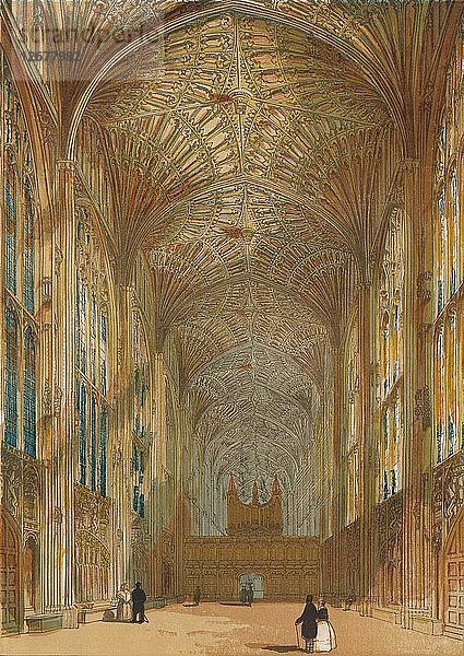 Kapelle des Kings College  Cambridge  1864. Künstler: Unbekannt.