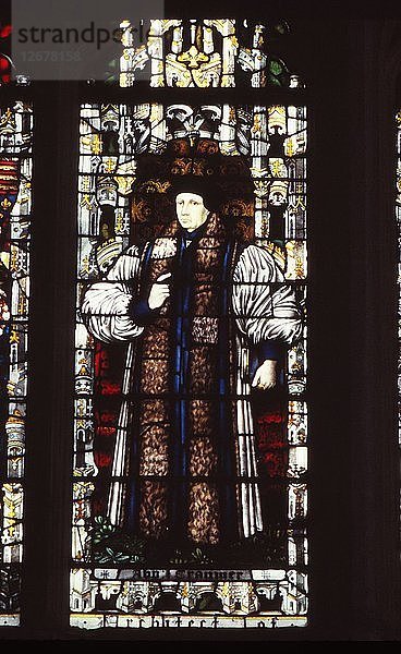 Erzbischof Thomas Cranmer (1489-1556)  Kathedrale von Canterbury  20. Jahrhundert. Künstler: CM Dixon.