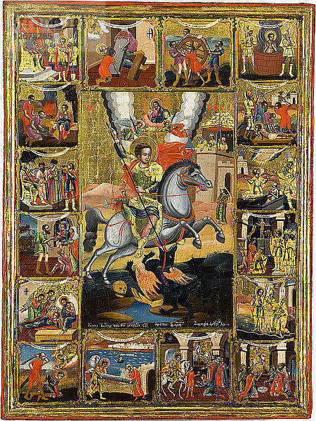 Der Heilige Georg mit Szenen aus seinem Leben  1806.