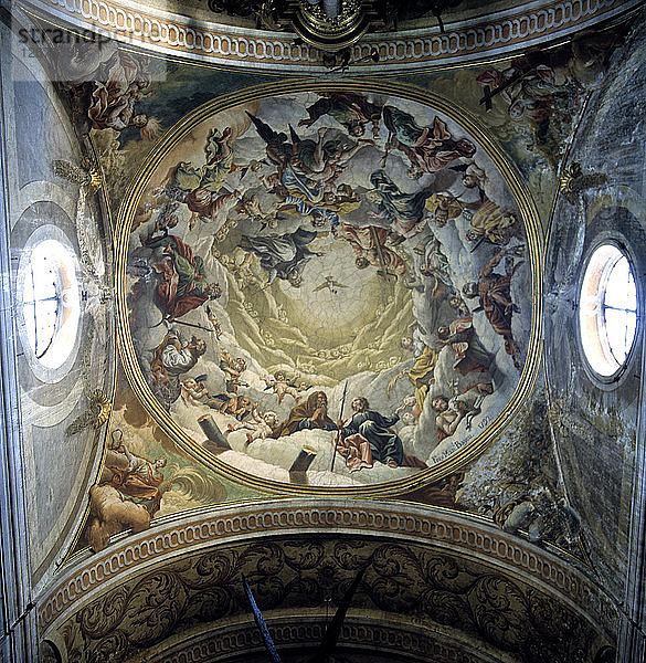 Fresken in der Kuppel der zentralen Apsis der Kathedrale von Jaca  ein Werk von Fray Manuel Bayeu.