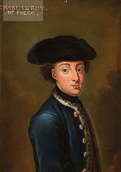 Porträt von König Karl XII. von Schweden (1682-1718).