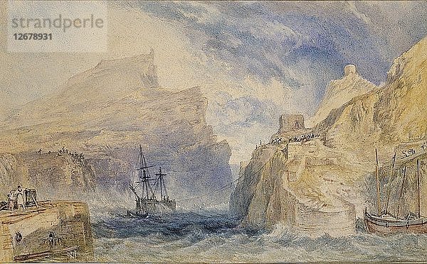 Boscastle  Cornwall  um 1824. Künstler: JMW Turner.