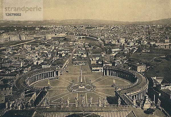 Roma - Panoramablick von der Kuppel von St. Peters  1910. Künstler: Unbekannt.