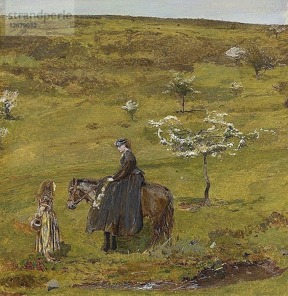 Mai auf dem Hügel  Ende des 19. Jahrhunderts. Künstler: John William North.