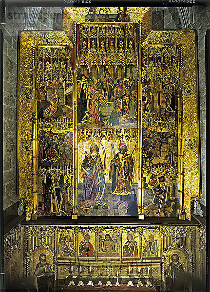 Altarbild der Heiligen Tecla und des Heiligen Sebastian  Tempera auf Holz (1486-1498/1501).