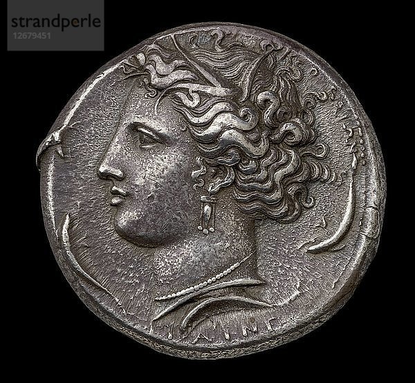 Antike griechische Silbermünze  404 v. Chr. - 390 v. Chr. Künstler: Unbekannt.