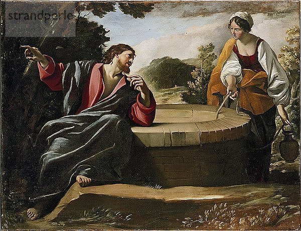 Christus und die Frau von Samaria  Ende der 1620er Jahre. Künstler: Giovanni Lanfranco.