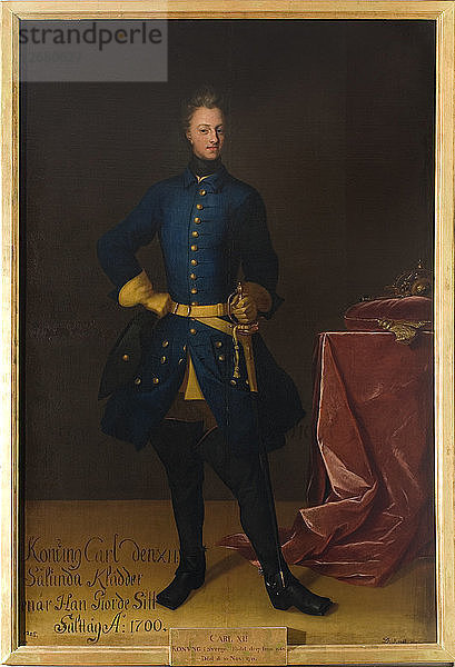 Porträt von König Karl XII. von Schweden (1682-1718).
