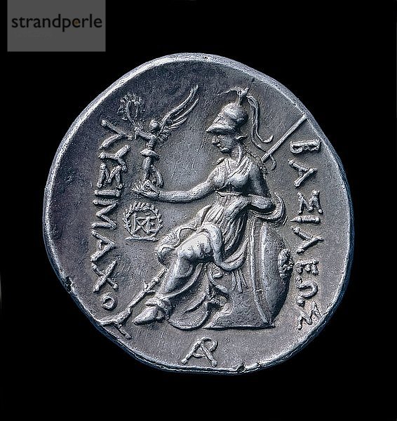Antike griechische Silbermünze  286 v. Chr. - 281 v. Chr. Künstler: Unbekannt.
