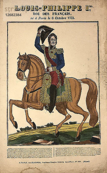 Porträt von Louis Philippe I. (1773-1850)  König der Franzosen  um 1834.