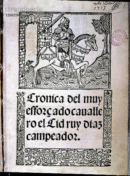 Cover El Cid Campeador  Rodrigo Diaz de Vivar  der Cid (1043? -1099)  kastilischer Ritter.
