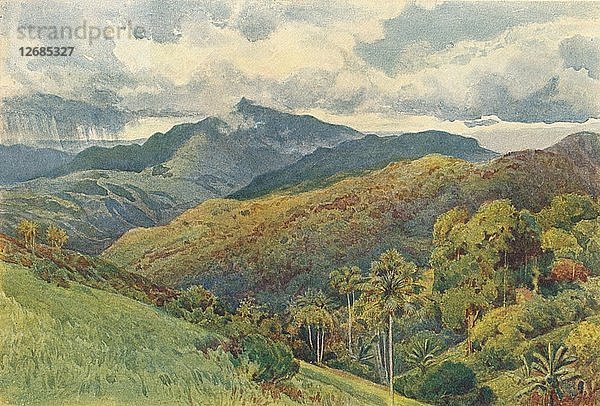 Die Berge von Pallekelly aus  um 1880 (1905). Künstler: Alexander Henry Hallam Murray.