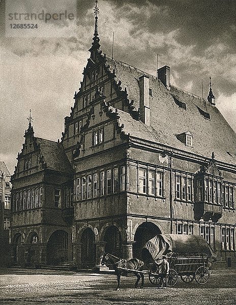 Paderborn - Rathaus  1931. Künstler: Kurt Hielscher.